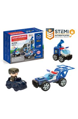 Magformers Amazing Police & Rescue 50-Piece Magnetic 3D Construction Set in Multi