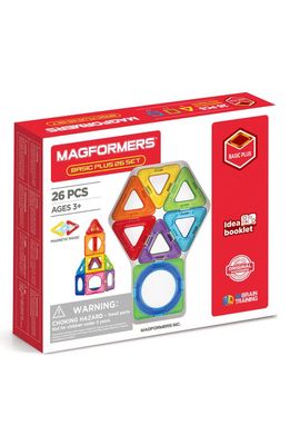Magformers Basic Plus 26-Piece Magnetic Construction Set in Multi