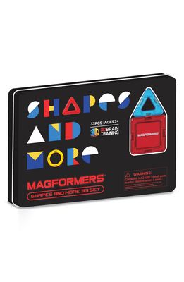 Magformers Shapes & More 33-Piece Magnetic 3D Construction Set in Multi