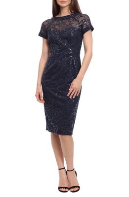 Maggy London Sequin Sheath Dress in Astral Aura