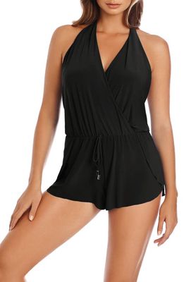 Magicsuit® Bianca One-Piece Romper Swimsuit in Black