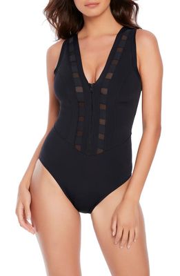 Magicsuit® Suba Daniella Mesh Inset One-Piece Swimsuit in Black