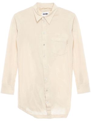 Magliano asymmetric cotton shirt - Neutrals