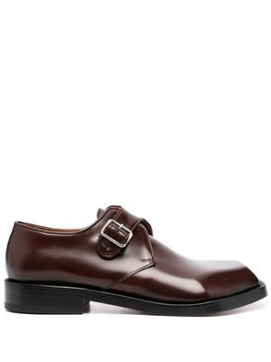 Magliano asymmetric leather loafers - Brown