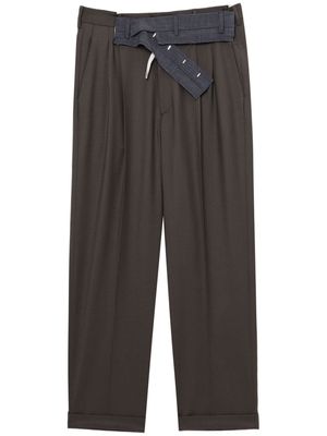 Magliano belted virgin wool trousers - Grey