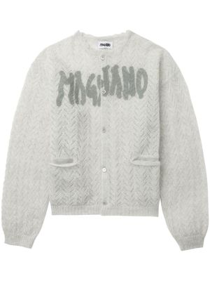 Magliano Bimbo pointelle-knit cardigan - Grey