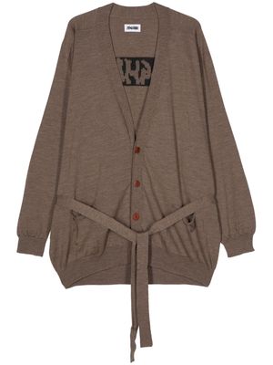 Magliano intarsia-logo wool cardigan - Brown