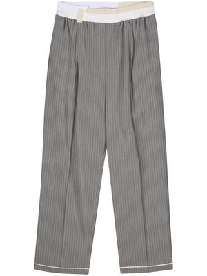 Magliano logo-detail wide-leg trousers - Grey