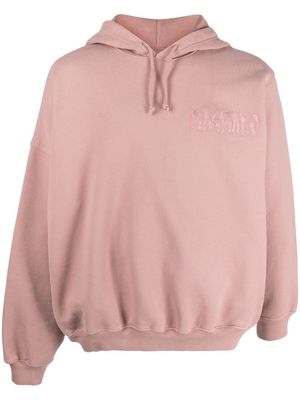 Magliano logo-embroidered cotton hoodie - Pink