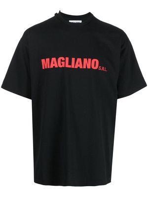Magliano logo-print cotton T-shirt - Black