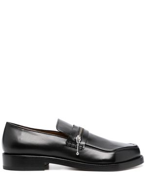 Magliano Monster zipped leather loafers - Black