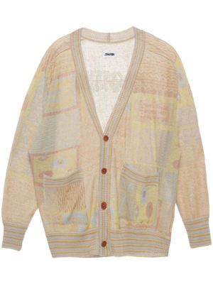 Magliano patterned-jacquard linen cardigan - Neutrals