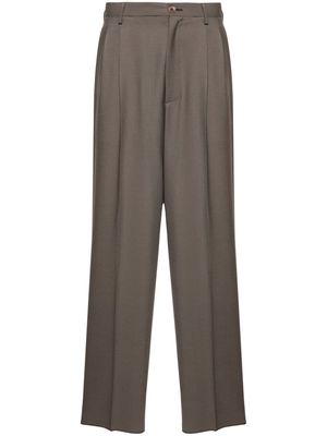 Magliano pleat-detail twill trousers - Brown