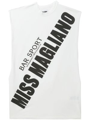 Magliano slogan-print cotton tank top - White