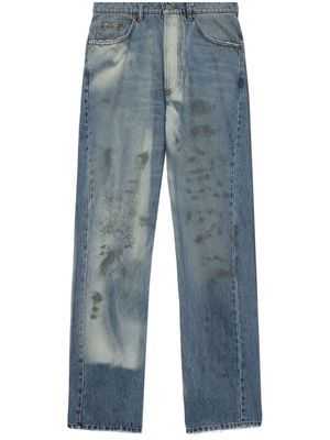 Magliano Unregular Officina mid-rise straight-leg jeans - Blue