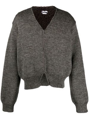 Magliano V-neck zip-up wool cardigan - Grey