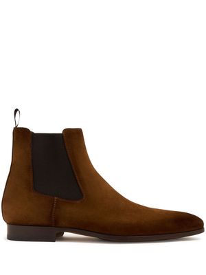 Magnanni almond-toe suede boots - Brown