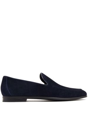 Magnanni almond-toe suede loafers - Blue