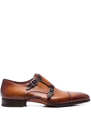 Magnanni buckle-fastened monk shoes - Brown