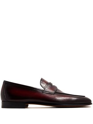 Magnanni crocodile-effect leather loafers - Red