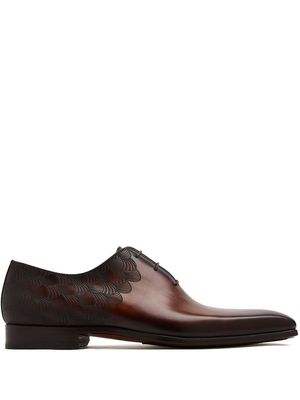 Magnanni embossed-detail Oxford shoes - Brown