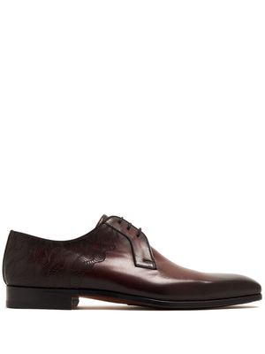 Magnanni embossed detailing derby shoes - Brown