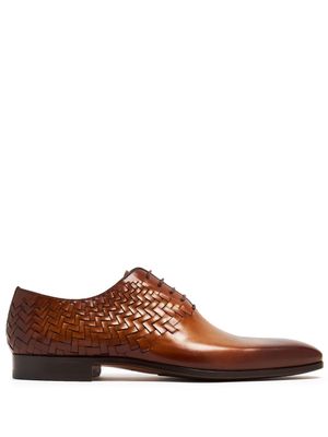 Magnanni interwoven detailing oxford shoes - Brown