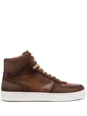 Magnanni lace-up high-top sneakers - Brown