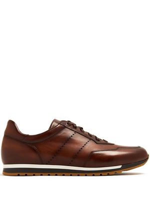 Magnanni lace-up leather sneakers - Brown