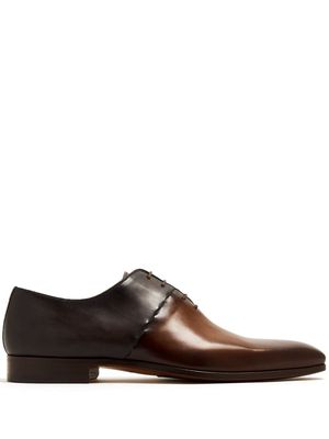 Magnanni panelled gradient effect oxford shoes - Brown