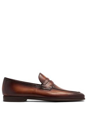 Magnanni penny-slot leather loafers - Brown