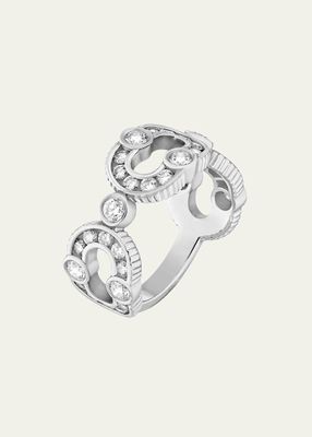 Magnetic Enchainee Diamond Ring in White Gold