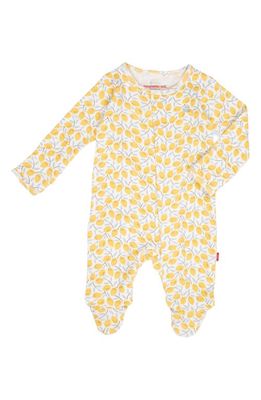 Magnetic Me Easy Peasy Organic Cotton Magnetic Footie in Yellow