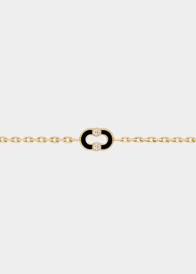 Magnetic Onyx Bracelet in 18K Yellow Gold and Diamonds