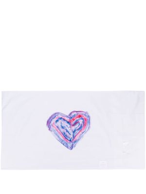 Magniberg heart-print cotton pillow case - White