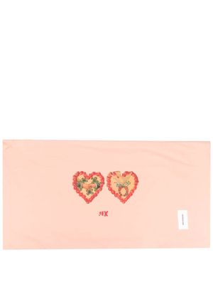 Magniberg heart-print cotton pillowcase - Pink