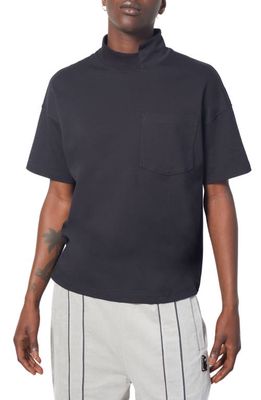 MAGNLENS Azimuth Boxy Stretch Cotton T-Shirt in Black