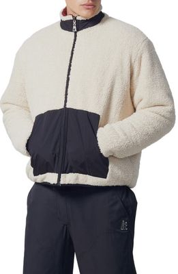 MAGNLENS Crater Reversible Teddy Jacket in Silver Lining
