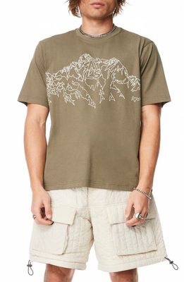 MAGNLENS Everest Cotton Graphic T-Shirt in Kalamata