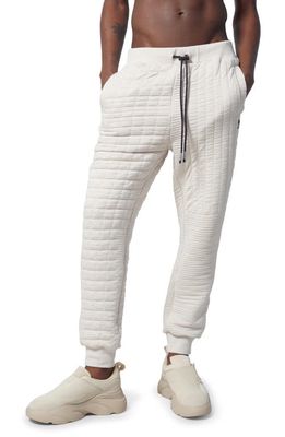 MAGNLENS Lovette Quilted Jacquard Sweatpants in Silver Lining