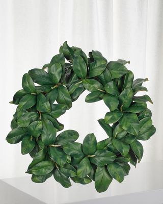 Magnolia Green Wreath, 28"