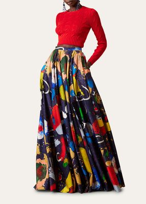 Maguire Printed Circle Skirt