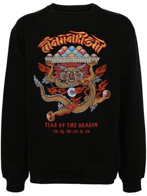 Maharishi Abundance Dragon organic cotton sweatshirt - Black