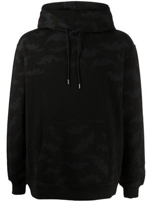 Maharishi bat-print cotton hoodie - Black
