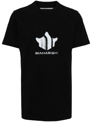 Maharishi Brushstroke Temple organic-cotton T-shirt - Black
