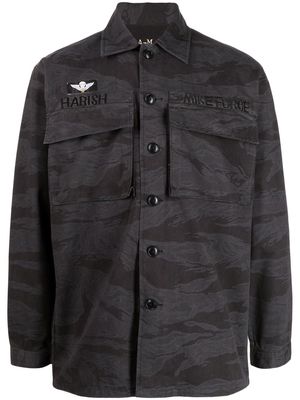 Maharishi camouflage logo-embroidered jacket - Grey
