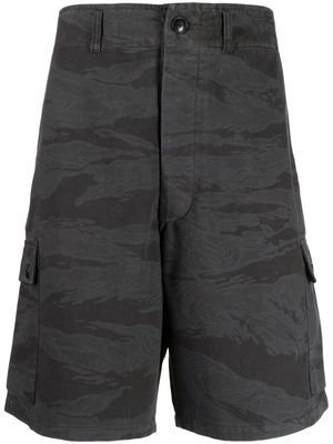 Maharishi camouflage-print cargo shorts - Black
