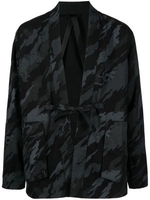 Maharishi camouflage-print reversible kimono - Black