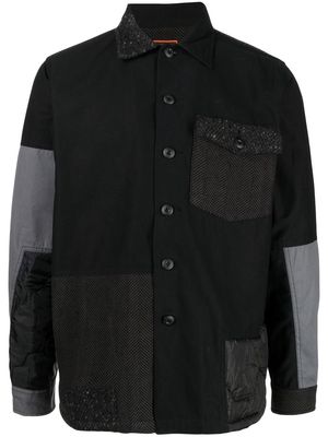 Maharishi colour-block panel shirt - Black
