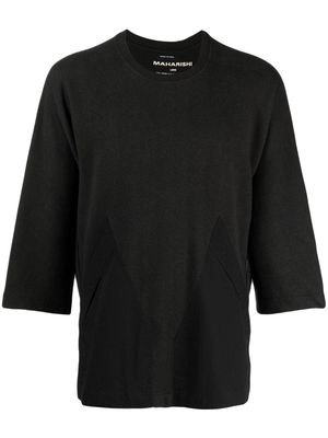 Maharishi crew-neck knitted T-shirt - Black